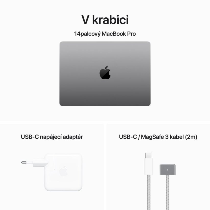 Apple MacBook Pro M3 14“ 8CPU/10GPU/8GB RAM/ 1TB SSD - Vesmírně šedý