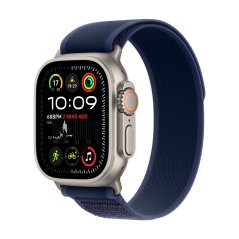 Apple Watch Ultra 2 49mm přírodní titan s modrým trailovým tahem S/M