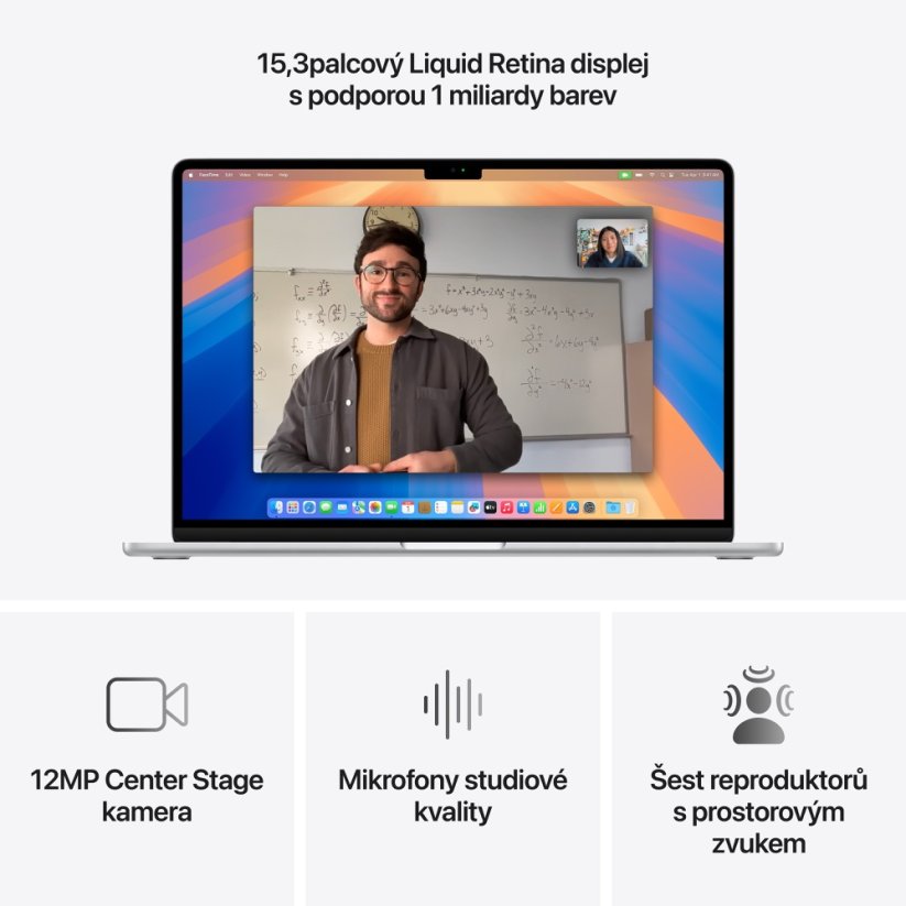 MacBook Air 15″ M4 10C CPU/10C GPU/16G/512 - Stříbrný