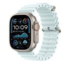 Apple Watch 49mm ledově modré prodloužení Oceánského řemínku - provedení z přírodního titanu
