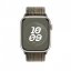 Apple Watch 45mm Sekvojově zelený / oranžový provlékací sportovní řemínek Nike