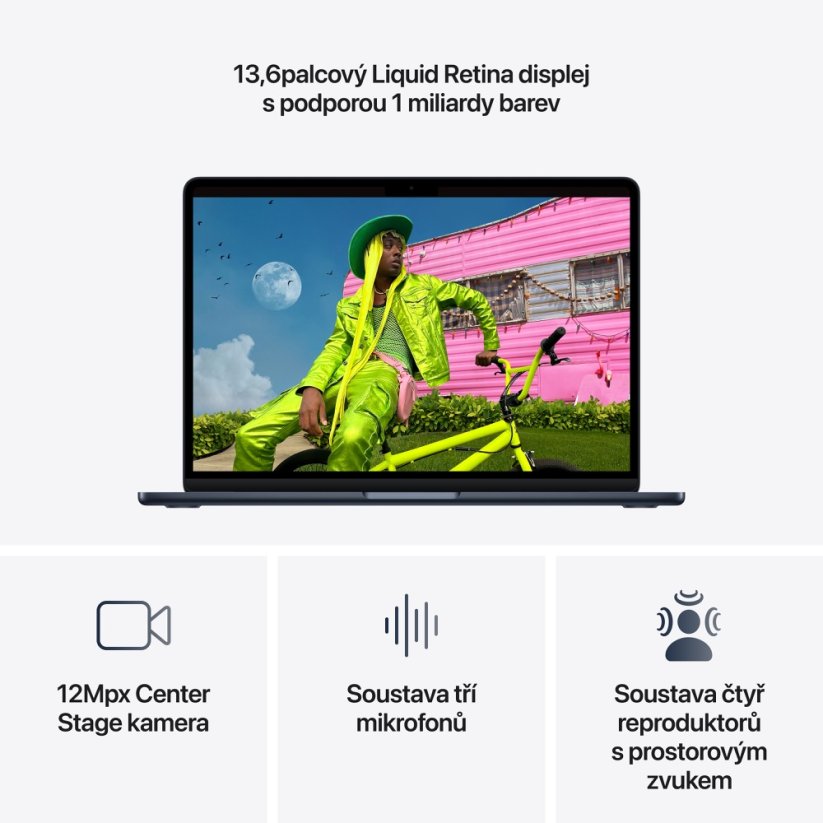 MacBook Air 13″ M5 10C CPU/10C GPU/16G/1T SSD - temně inkoustový