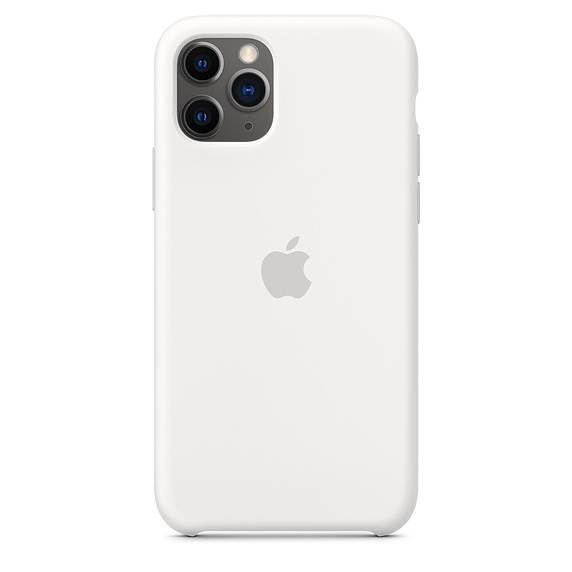 Bílý silikonový kryt pro iPhone 11 Pro
