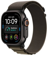 Apple 49mm alpský tah - tmavě olivový s černou titanovou sponou S