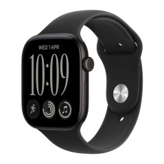 Apple Watch Series 12 GPS 46mm černý hliník s černým sportovním řemínkem M/L / SK