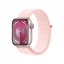 Apple Watch Series 9 Cellular 41mm Růžový hliník se světle růžovým provlékacím řemínkem