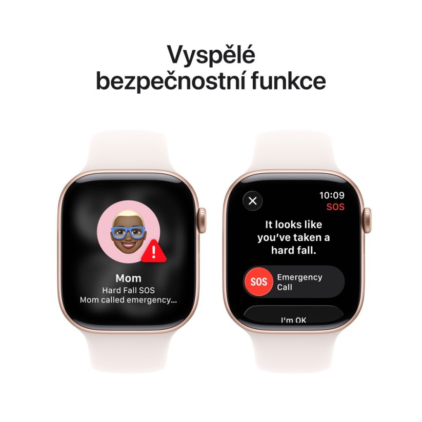 Apple Watch Series 11 Cellular 46mm růžově zlatý hliník s růžovým sportovním řemínkem S/M