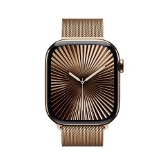 Apple Watch Series 10 46mm Cellular zlatý titan se zlatým milánským tahem M/L