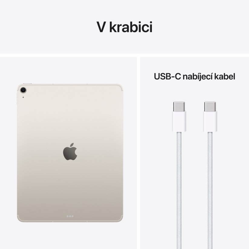iPad Air 13″ M4 Wi-Fi + Cellular 1T  - hvězdně bílý