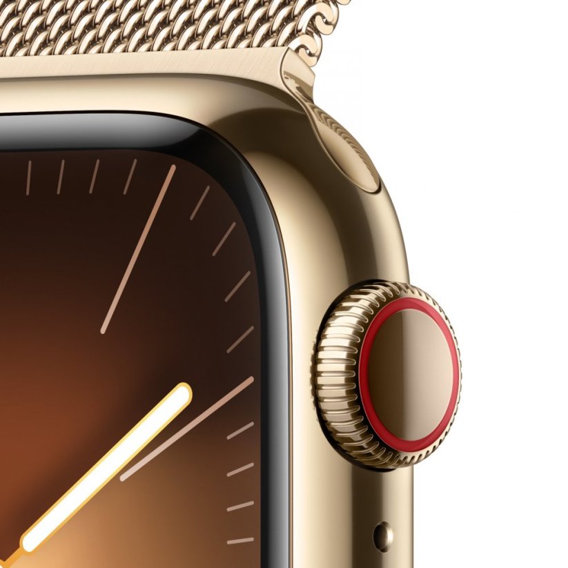 Apple Watch Series 9 Cellular 41mm Zlatý nerez se zlatým milánským tahem