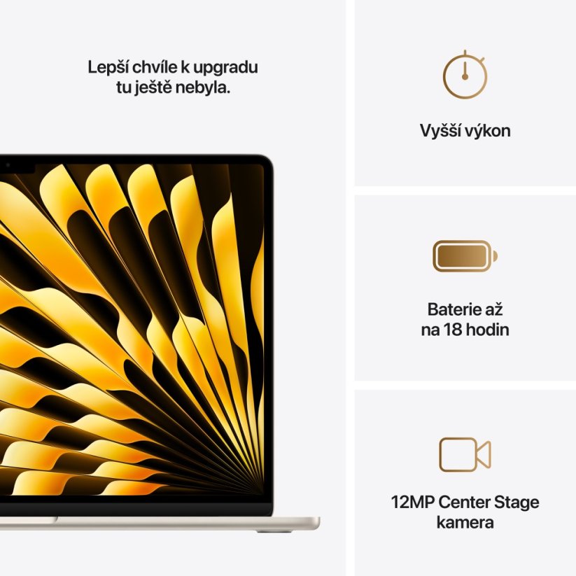 MacBook Air 15″ M4 10C CPU/10C GPU/16G/512 - Hvězdně bílý