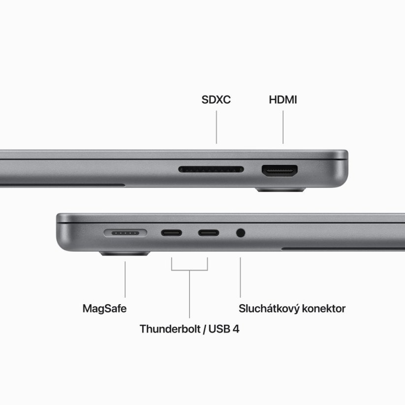 Apple MacBook Pro M3 14“ 8CPU/10GPU/8GB RAM/ 1TB SSD - Vesmírně šedý
