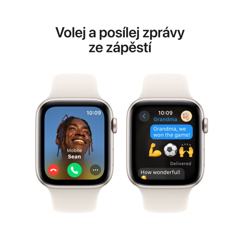 Apple Watch SE 40mm Hvězdně bílý hliník s hvězdně bílým sportovním řemínkem - M/L