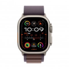Apple Watch Ultra 2 49mm titanové pouzdro s indigo alpským tahem - Medium