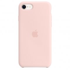 Křídově růžový silikonový kryt pro iPhone SE