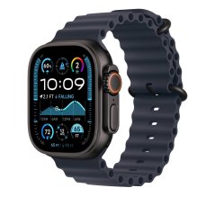 Apple Watch 49mm námořnicky modrý Oceánský řemínek - provedení z černého titanu
