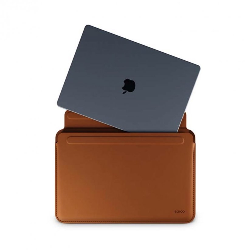 Epico Leather Sleeve kožený obal pro Apple MacBook Air/Pro 13" - hnědý