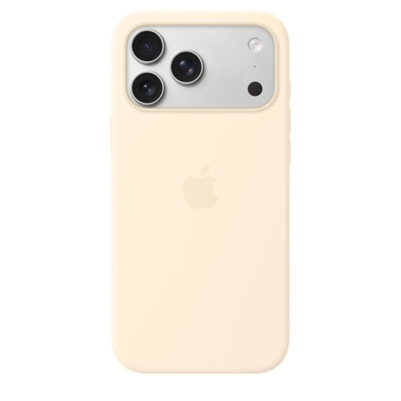 iPhone 17 Pro Max Silicone Case w MS –Vanilla / SK