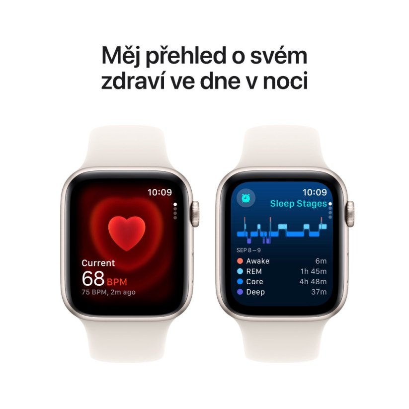 Apple Watch SE 40mm Hvězdně bílý hliník s hvězdně bílým sportovním řemínkem - M/L