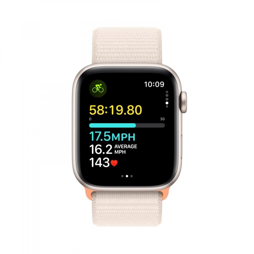 Apple Watch SE Cellular 44mm Hvězdně bílý hliník s hvězdně bílým provlékacím řemínkem