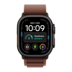 Apple Watch Ultra 4 49mm černý titan s burgundsky červeným alpským tahem M