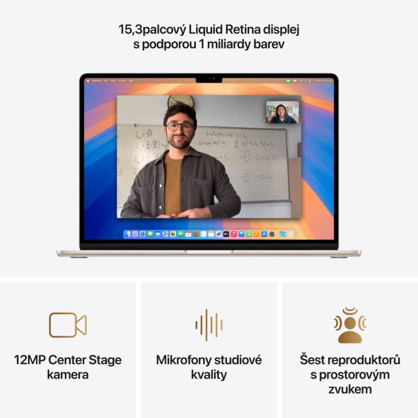MacBook Air 15″ M4 10C CPU/10C GPU/16G/512 - Hvězdně bílý