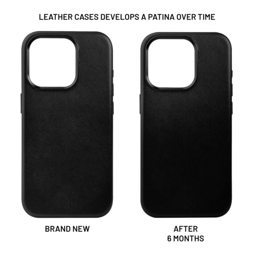 FIXED MagLeather zadní kožený kryt s podporou MagSafe pro iPhone 16 Pro - černý