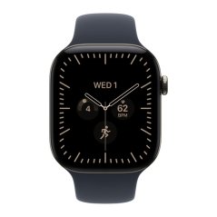 Apple Watch Series 12 GPS + Cellular 42mm přírodní titan s námořnicky modrým sportovním řemínkem S/M