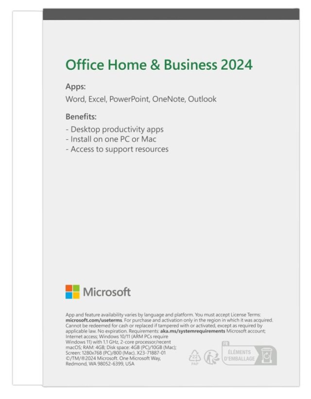 Microsoft Office 2024 pro domácnosti a podnikatele Mac/Win ENG