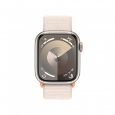 Apple Watch Series 9 Cellular 41mm Hvězdně bílý hliník s hvězdně bílým provlékacím řemínkem
