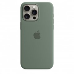 Apple Silikonový kryt s MagSafe na iPhone 15 Pro Max – cypřišově zelený