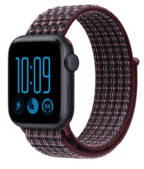 Apple 40mm provlékací sportovní řemínek - burgundsky červený kostkovaný