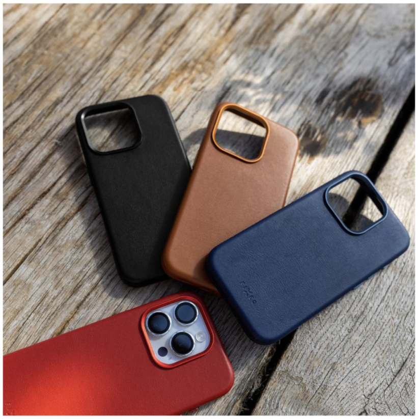 FIXED MagLeather zadní kožený kryt s podporou MagSafe pro iPhone 16 Pro - hnědý