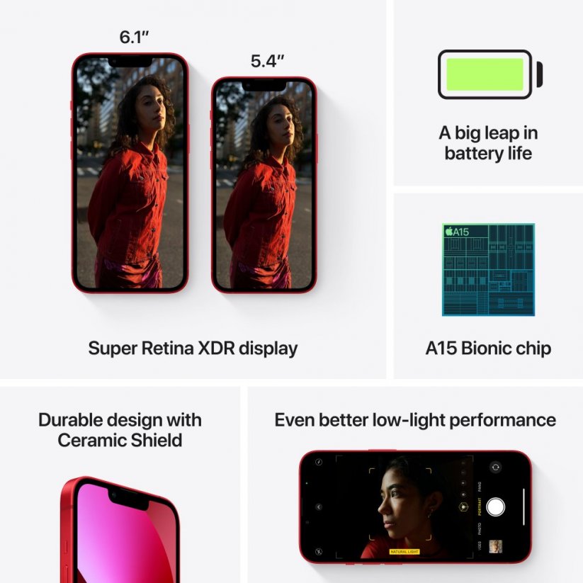 Apple iPhone 13 256GB - červený