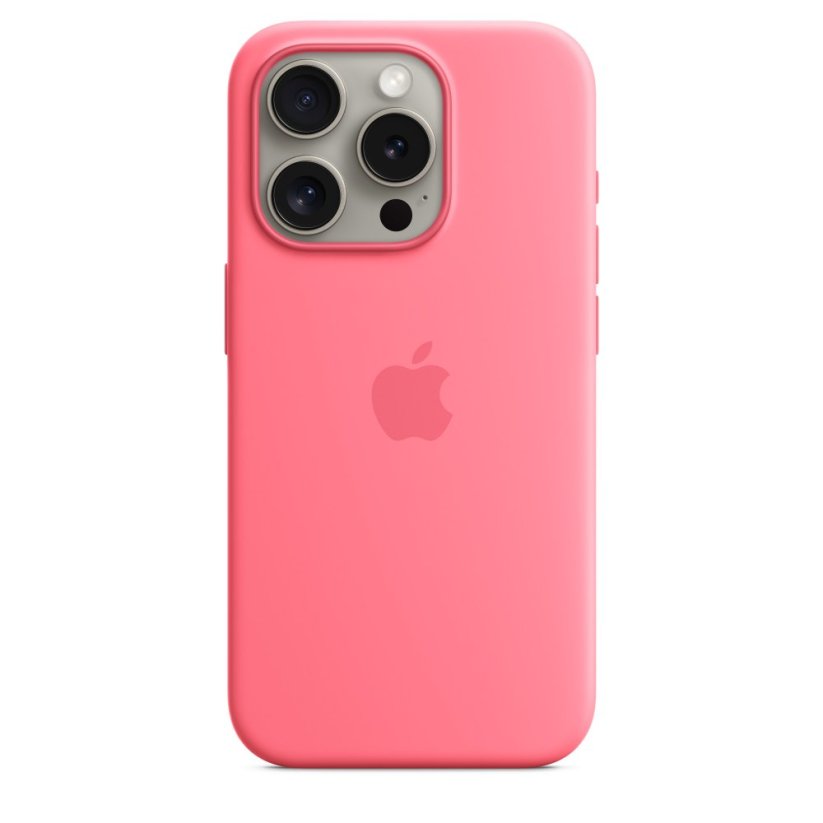Apple Silikonový kryt s MagSafe na iPhone 15 Pro Max – růžový