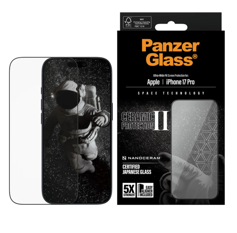 PanzerGlass Ceramic - tvrzené sklo pro iPhone 17 Pro