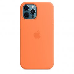 Kumkvatově oranžový silikonový kryt s MagSafe pro iPhone 12 Pro Max