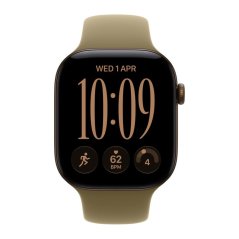 Apple Watch Series 12 GPS 46mm tmavě bronzový hliník s olivovým sportovním řemínkem S/M