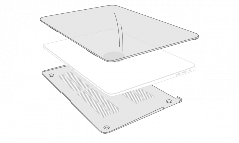 Epico Hero Shell kryt pro MacBook Air 13" - transparentní