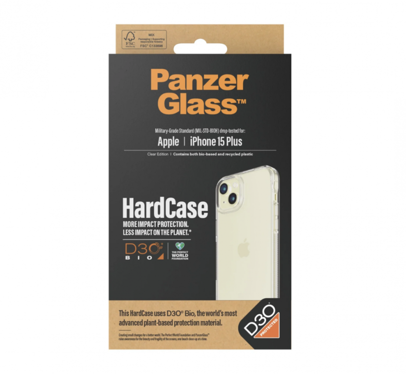 PanzerGlass - pevný kryt s ochranou vrstvou D3O pro iPhone 15 Plus