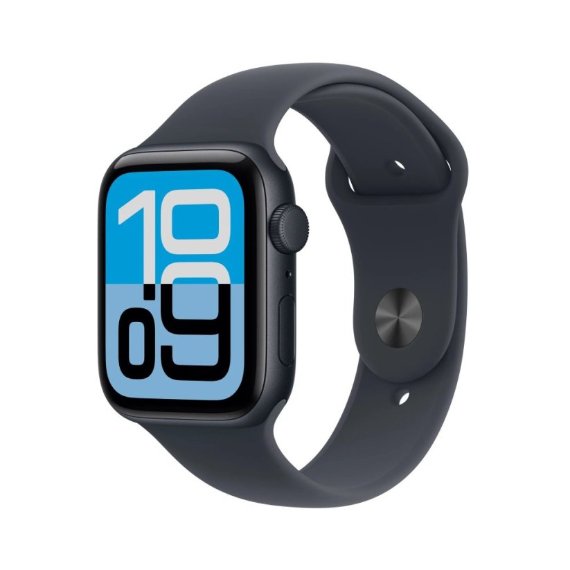 Apple Watch SE 3 44mm temně inkoustový hliník s temně inkoustovým sportovním řemínkem M/L