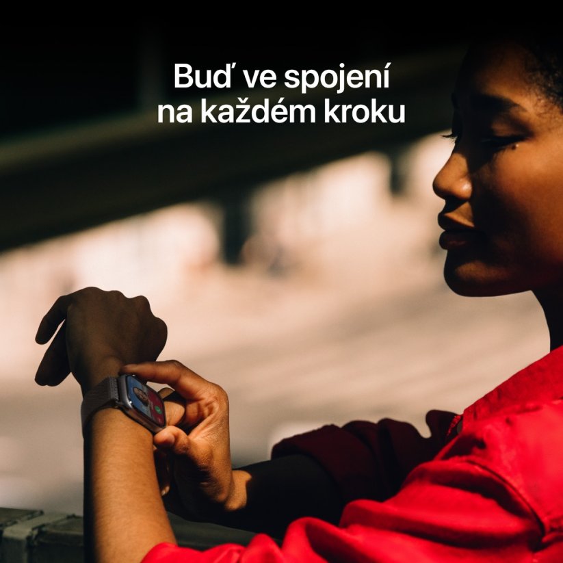 Apple Watch Series 11 Cellular 46mm přírodní titan s přírodním milánským tahem M/L