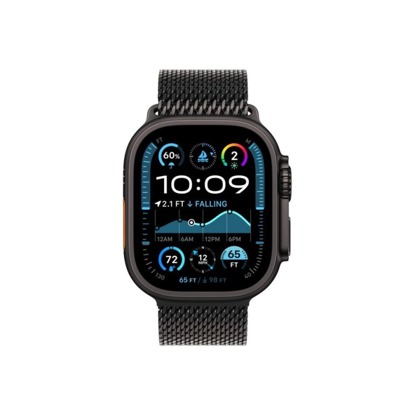 Apple Watch 49mm milánský tah z černého titanu - M