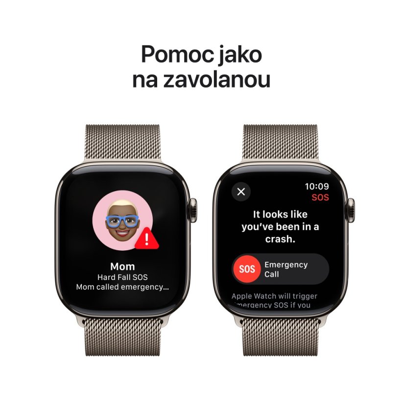Apple Watch Series 10 42mm Cellular přírodní titan s přírodním milánským tahem