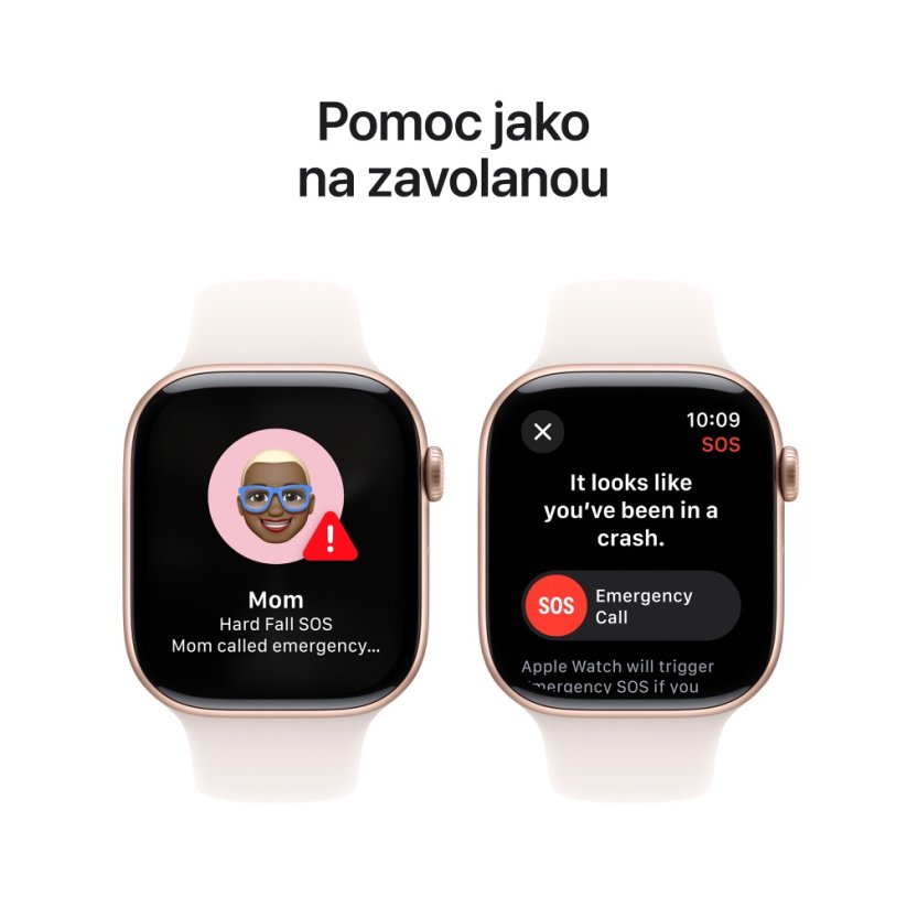 Apple Watch Series 10 46mm Cellular růžově zlatý hliník se světle ruměným sportovním řemínkem M/L