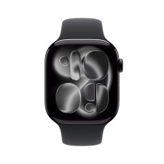 Apple Watch Series 11 46mm černý hliník s černým sportovním řemínkem S/M