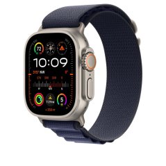 Apple Watch 49mm námořnicky modrý Alpský tah - L - provedení z přírodního titanu