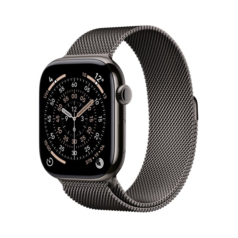 Apple Watch Series 11 Cellular 46mm šedý titan se šedým milánským tahem M/L