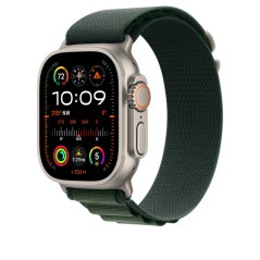 Apple Watch 49mm tmavě zelený Alpský tah - M - provedení z přírodního titanu
