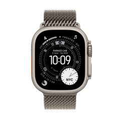 Apple Watch Ultra 3 49mm přírodní titan s přírodním titanovým milánským tahem S